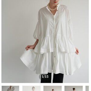 Acka Tiered Shirt Dress
